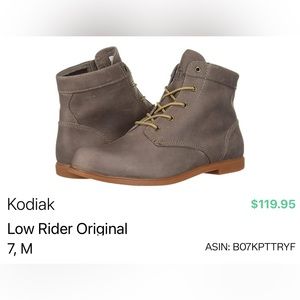 NWOB Kodiak Low Rider Original leather boots sz 7 gray/taupe